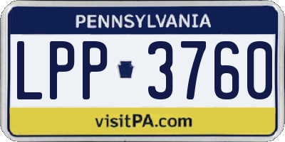 PA license plate LPP3760