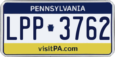 PA license plate LPP3762