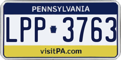 PA license plate LPP3763