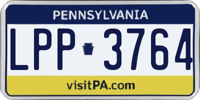 PA license plate LPP3764