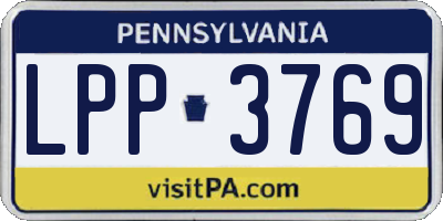 PA license plate LPP3769