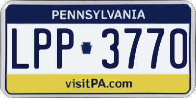 PA license plate LPP3770