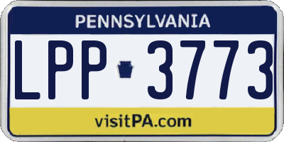 PA license plate LPP3773