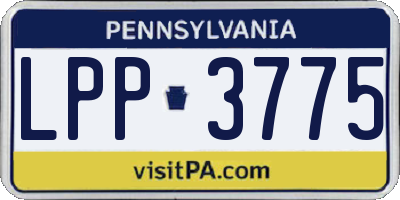 PA license plate LPP3775