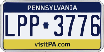 PA license plate LPP3776