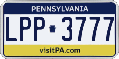 PA license plate LPP3777