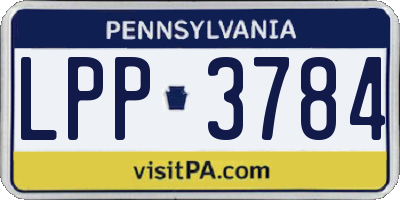 PA license plate LPP3784