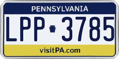 PA license plate LPP3785