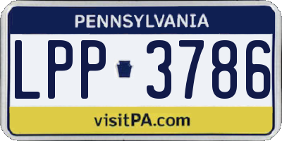 PA license plate LPP3786