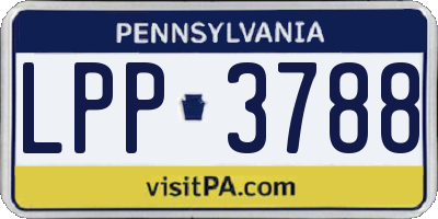 PA license plate LPP3788
