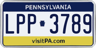 PA license plate LPP3789