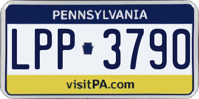 PA license plate LPP3790