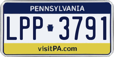 PA license plate LPP3791