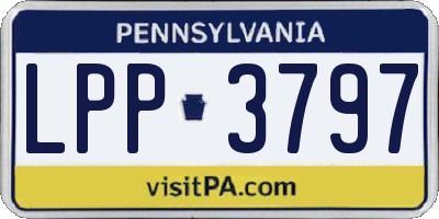 PA license plate LPP3797