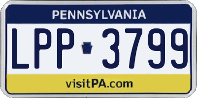 PA license plate LPP3799