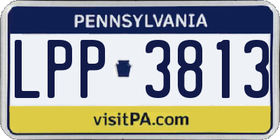 PA license plate LPP3813