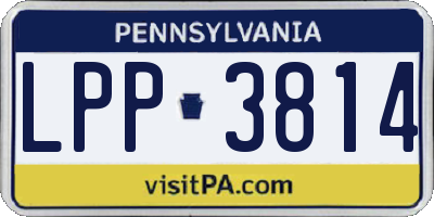 PA license plate LPP3814
