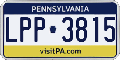 PA license plate LPP3815