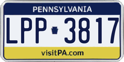 PA license plate LPP3817