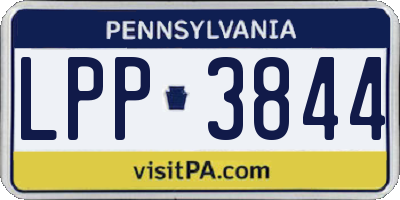 PA license plate LPP3844