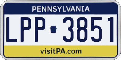 PA license plate LPP3851