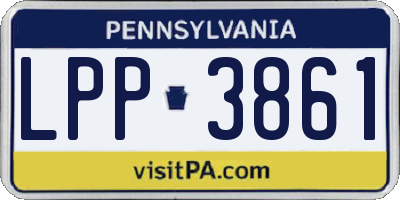 PA license plate LPP3861
