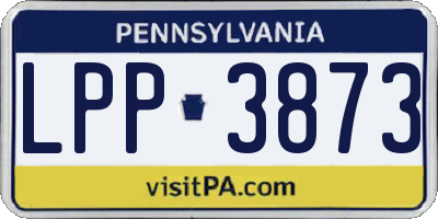 PA license plate LPP3873