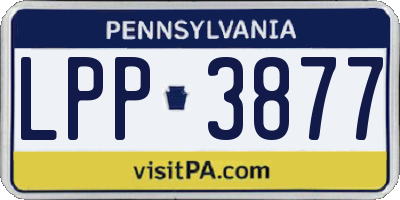 PA license plate LPP3877