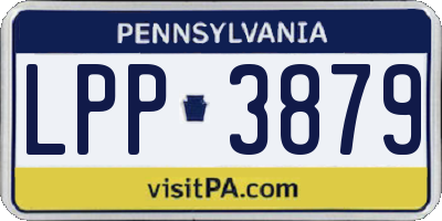 PA license plate LPP3879