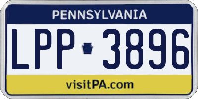 PA license plate LPP3896