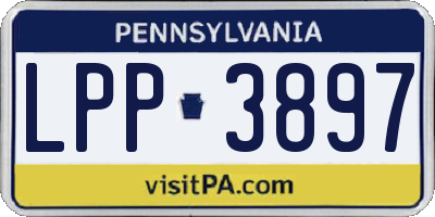 PA license plate LPP3897