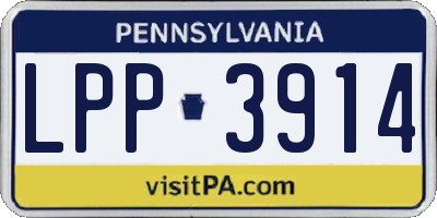 PA license plate LPP3914