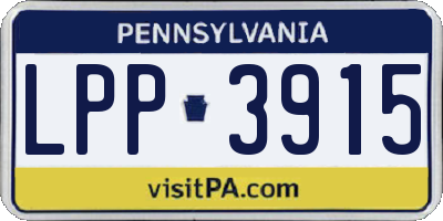 PA license plate LPP3915