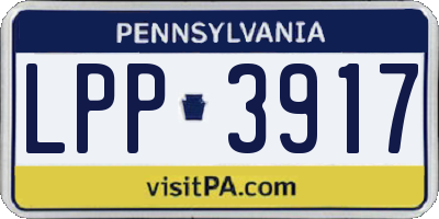 PA license plate LPP3917