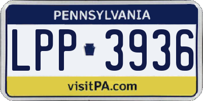 PA license plate LPP3936