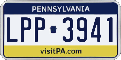 PA license plate LPP3941