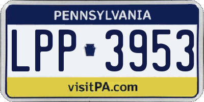 PA license plate LPP3953
