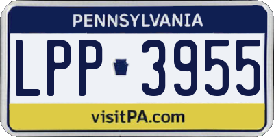 PA license plate LPP3955