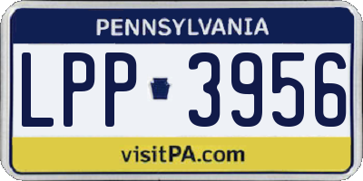 PA license plate LPP3956
