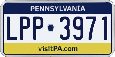 PA license plate LPP3971