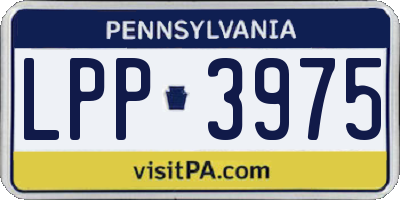 PA license plate LPP3975