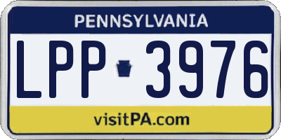 PA license plate LPP3976