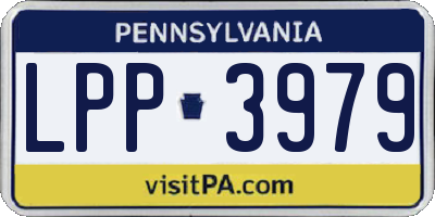 PA license plate LPP3979