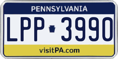PA license plate LPP3990