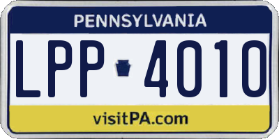 PA license plate LPP4010
