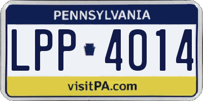 PA license plate LPP4014
