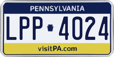 PA license plate LPP4024