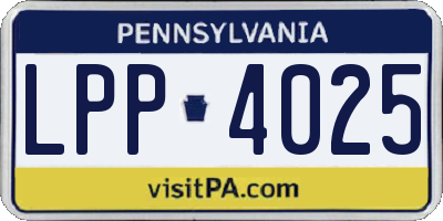 PA license plate LPP4025