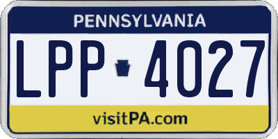 PA license plate LPP4027