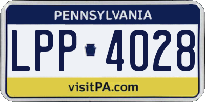 PA license plate LPP4028